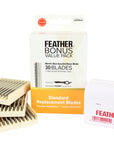 Feather Bonus Pack - 30 Standard Blades + Disposal Case