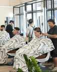 High Top Capes - Stripe Barber Cape - Abstract Aurora