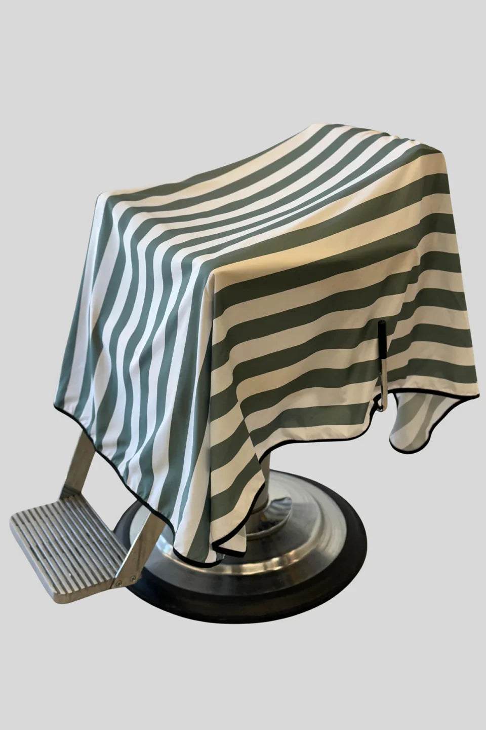 High Top Capes - Stripe Barber Cape - Banded Dusty Green