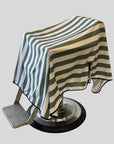 High Top Capes - Stripe Barber Cape - Banded Dusty Green