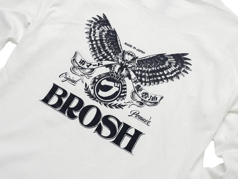 Brosh × Fusty Works L/S T-Shirt Owl Logo