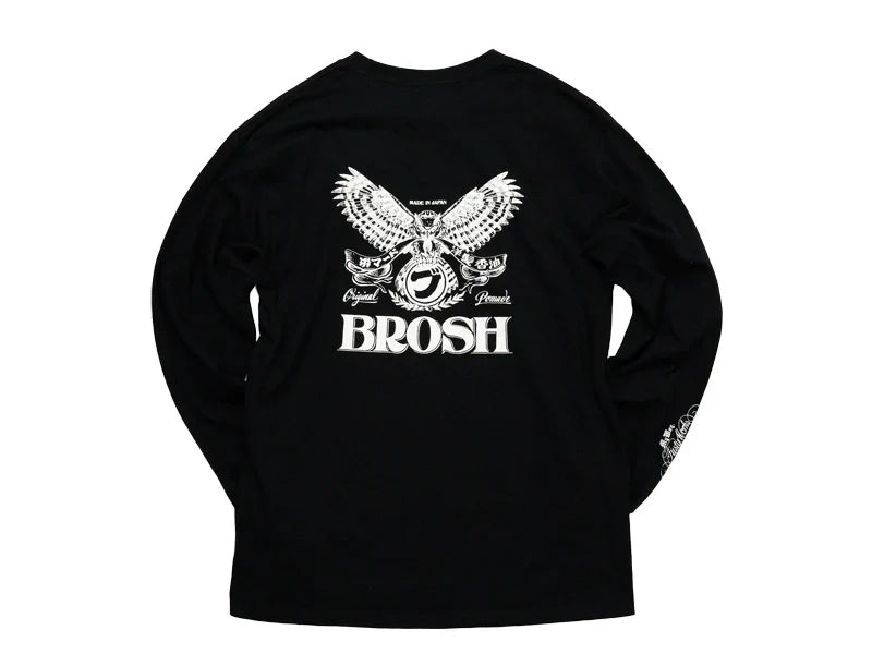 Brosh × Fusty Works L/S T-Shirt Owl Logo