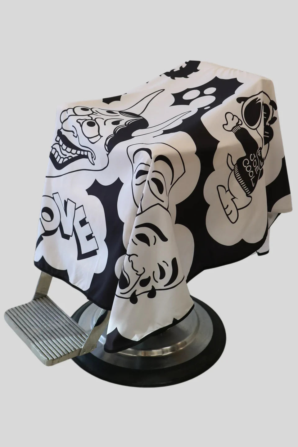 High Top Capes - Barber Cape - Love Hate Black