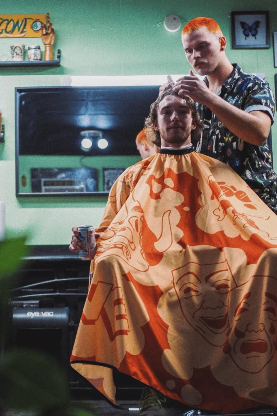 High Top Capes - Barber Cape - Love Hate Yellow