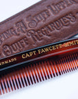 Captain Fawcett Hair Comb with Leather Case