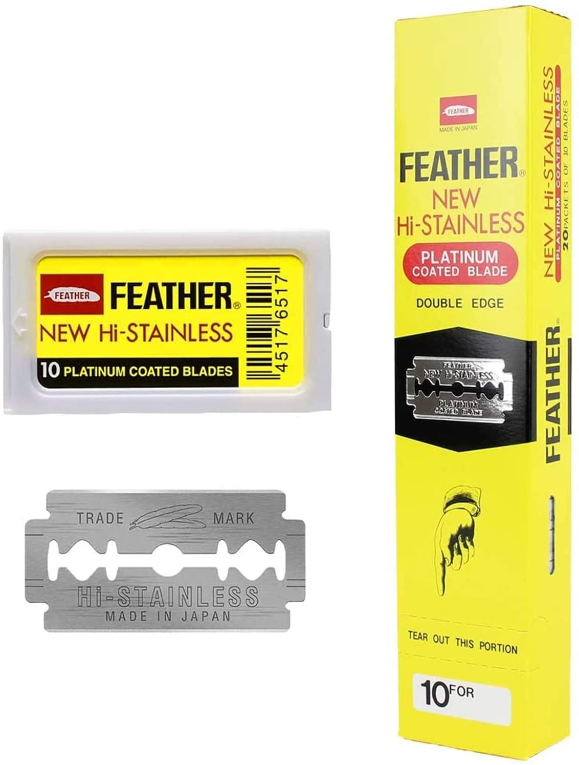 DOUBLE EDGE RAZOR BLADE - 10 BLADE PACK OF 20