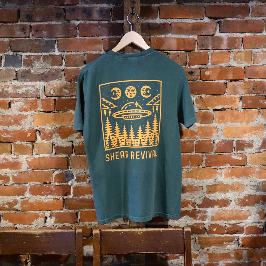 Shear Revival Aliens Exist Green T-Shirt