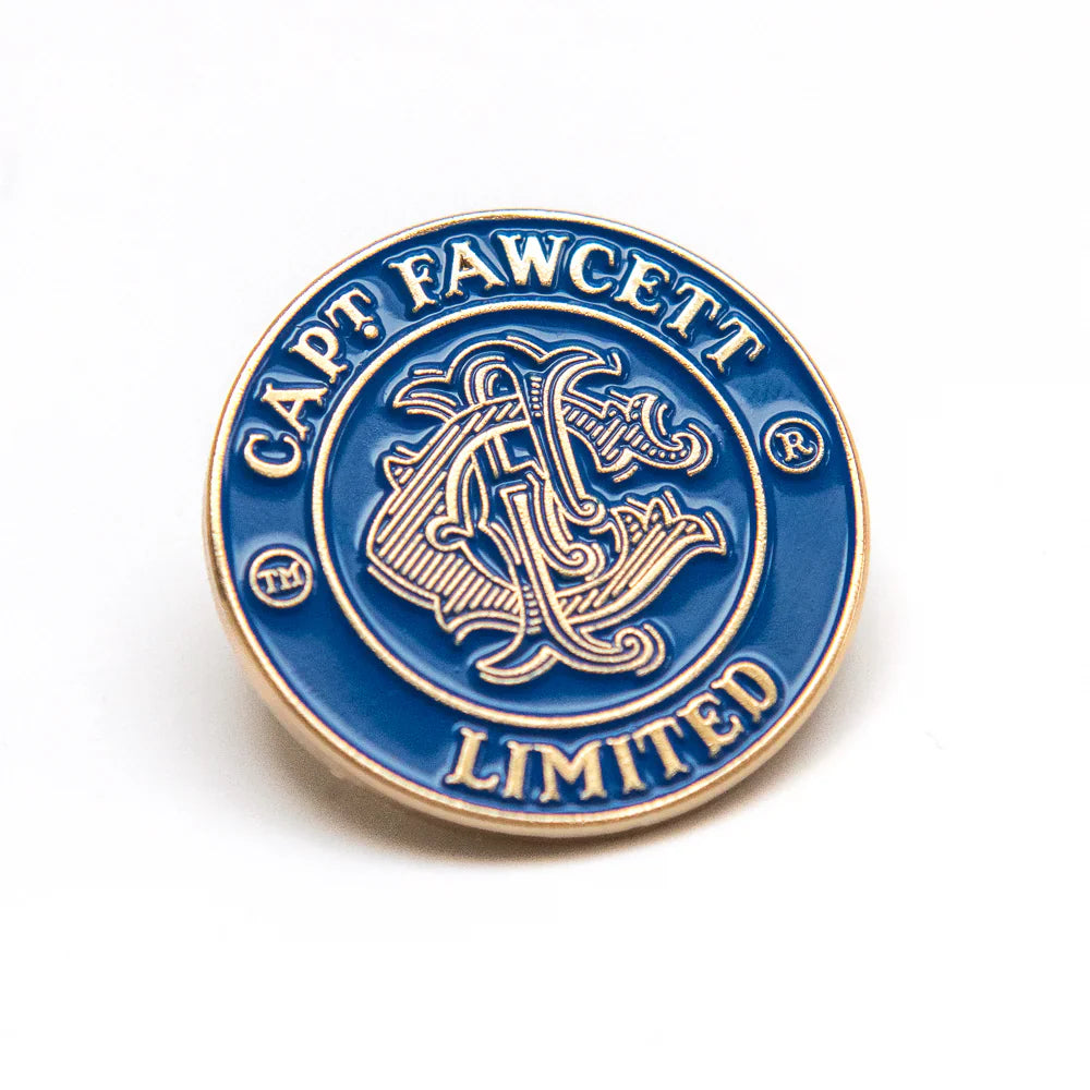 Captain Fawcett Captain Fawcett Blue Stove Badge