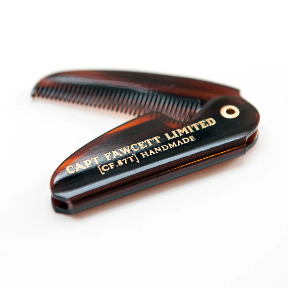 Captain Fawcett Folding Pocket Moustache Comb (CF.87T)