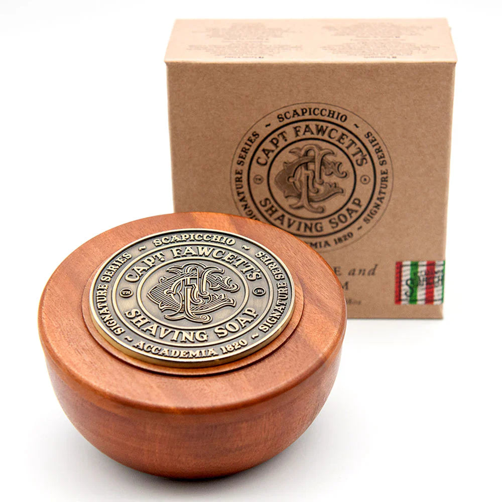 Captain Fawcett Scapicchio Fig, Olive &amp; Bay Rum Shaving Soap  - 110g