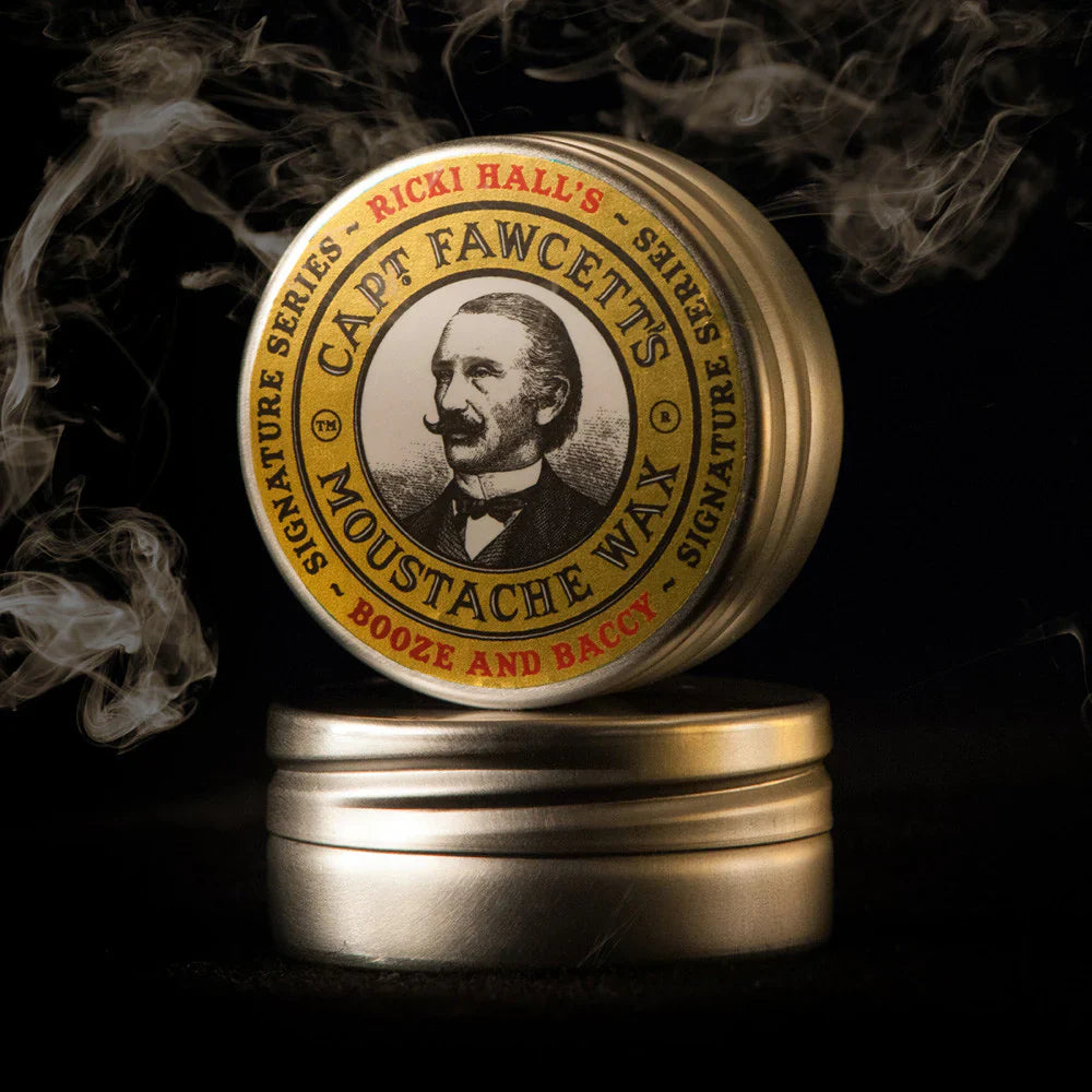 Captain Fawcett Ricki Hall's Booze &amp; Baccy Moustache Wax - 15ml/0.5 oz