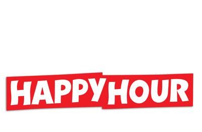 HAPPY HOUR - BAR LOGO STICKER