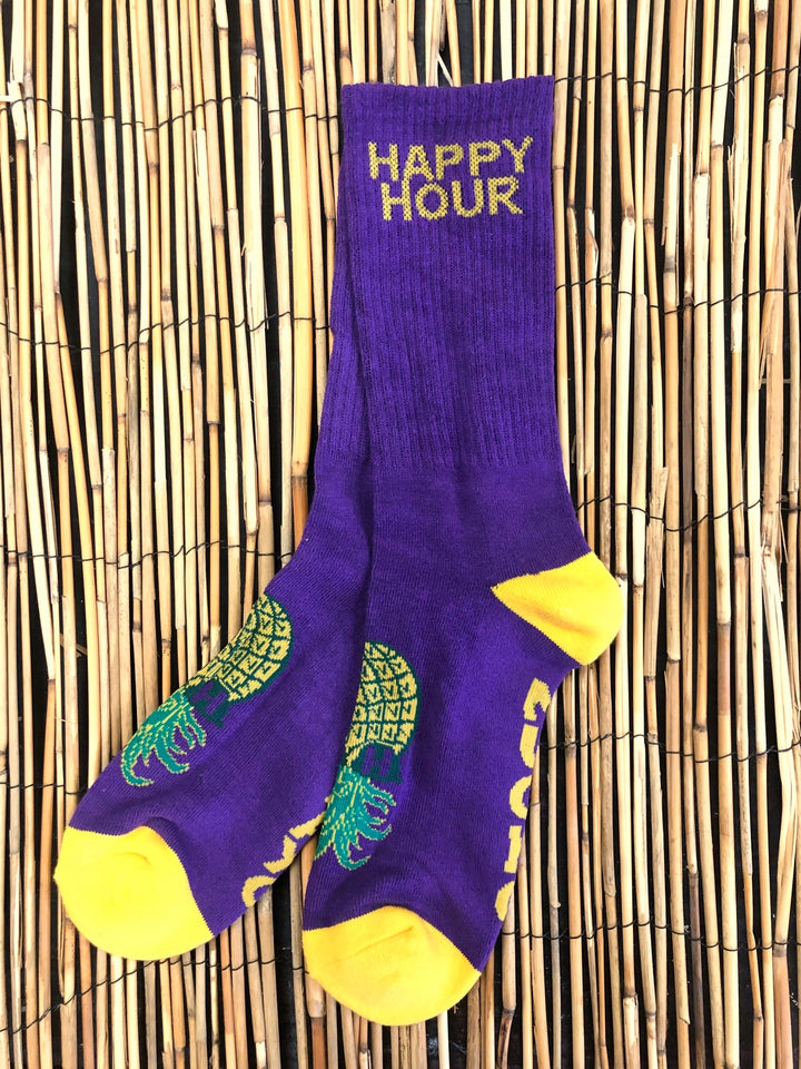 HAPPY HOUR - MUCHO RELAXO SOCKS (GOLD PURPLE)