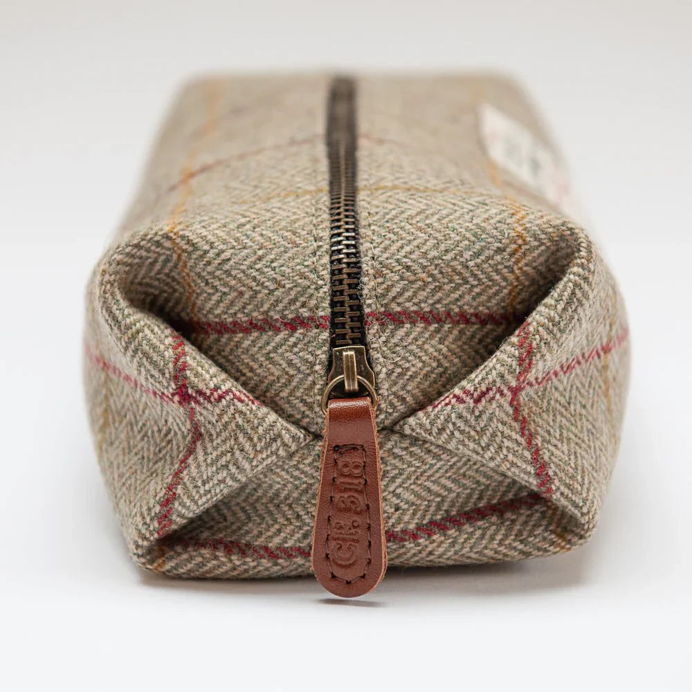 Captain Fawcett Tweed Wash Bag