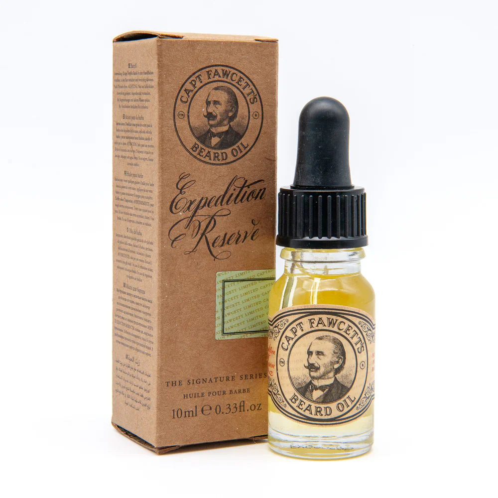 Captain Fawcett Expedition Reserve Beard Oil 10ml Travel Sized