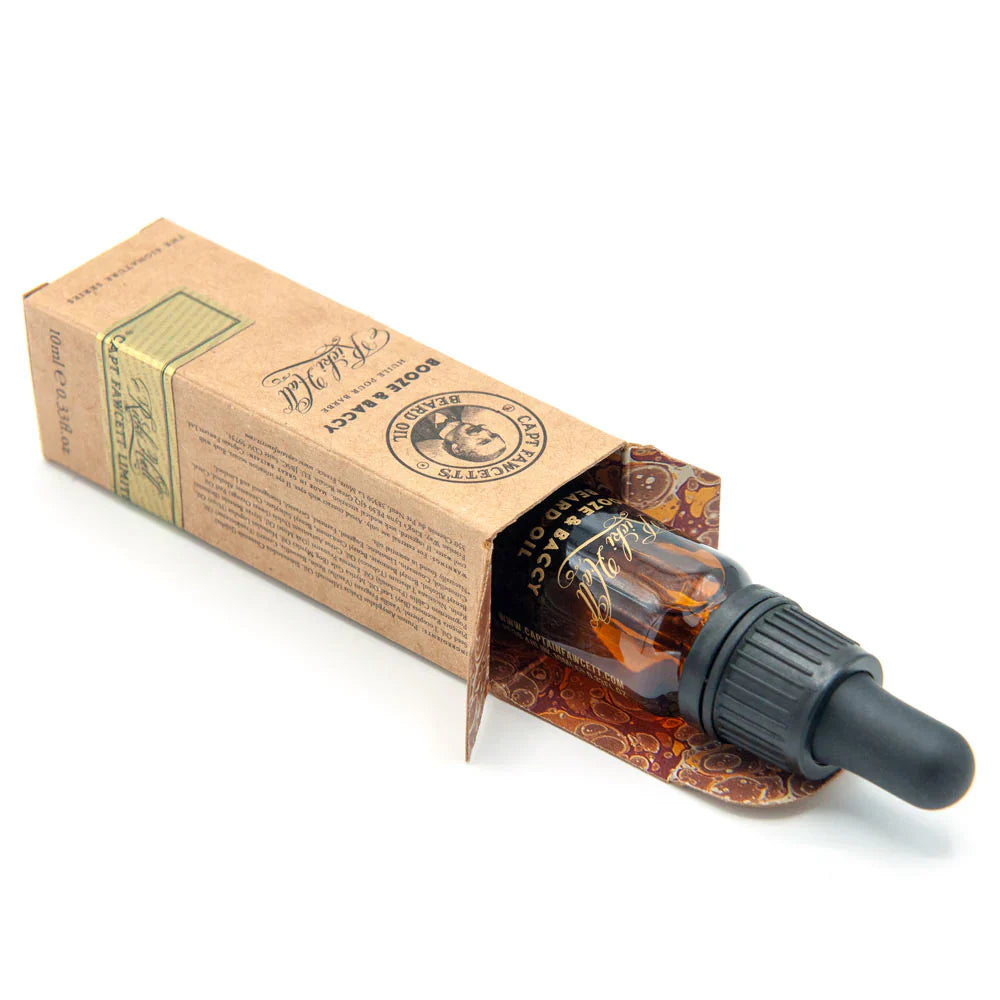 Captain Fawcett Ricki Hall's Booze &amp; Baccy Beard Oil 10ml Travel Sized