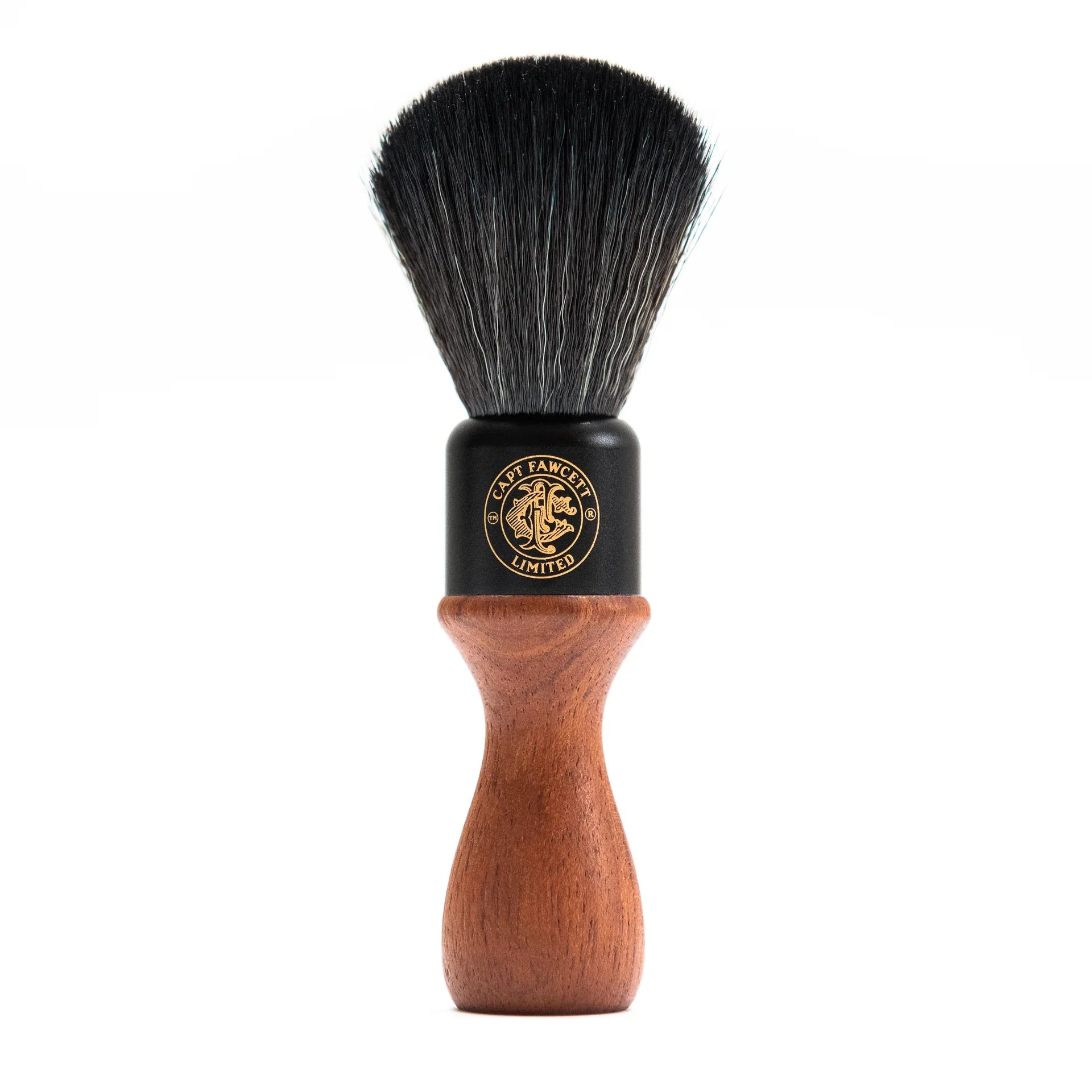 Captain Fawcett Wooden Handle Faux Fur Shaving Brush