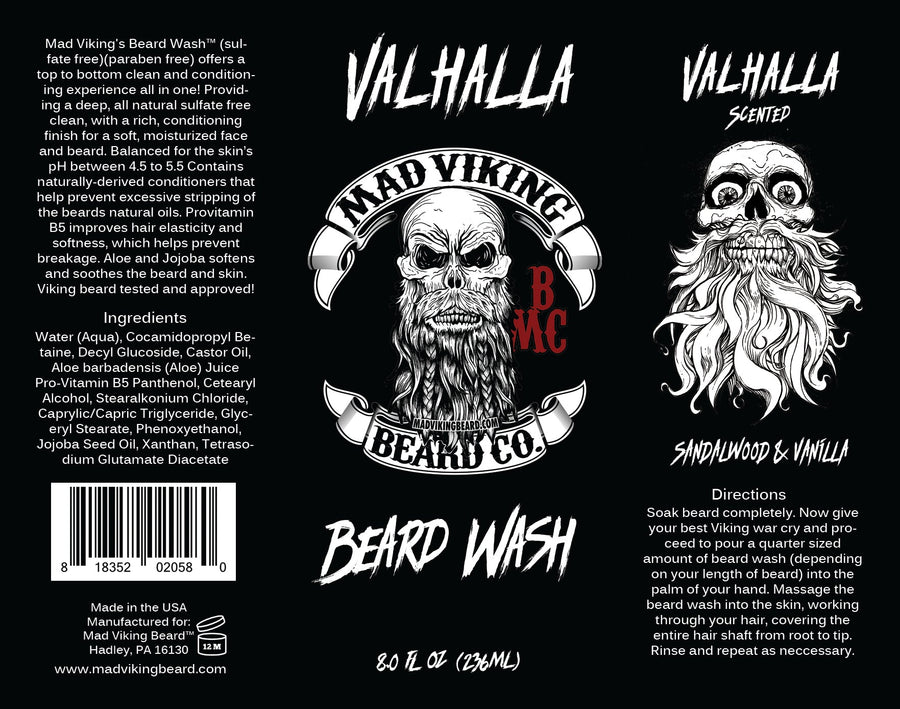 Mad Viking Valhalla Beard Wash