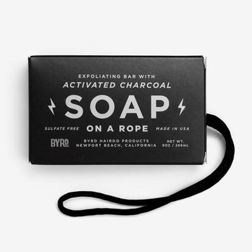 Exfoliating Charcoal Soap on a Rope