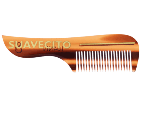DELUXE AMBER MUSTACHE COMB